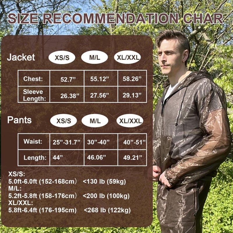Aventik Mosquito Jacket Mosquito Pants Mosquito Suit No-See-Um Mesh, Super Light, Keep Safe Cool, UV Protection - Image 5